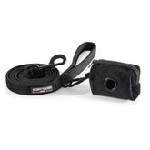 Luxury Black Velvet Dog Lead and Matching Poo Bag Holder